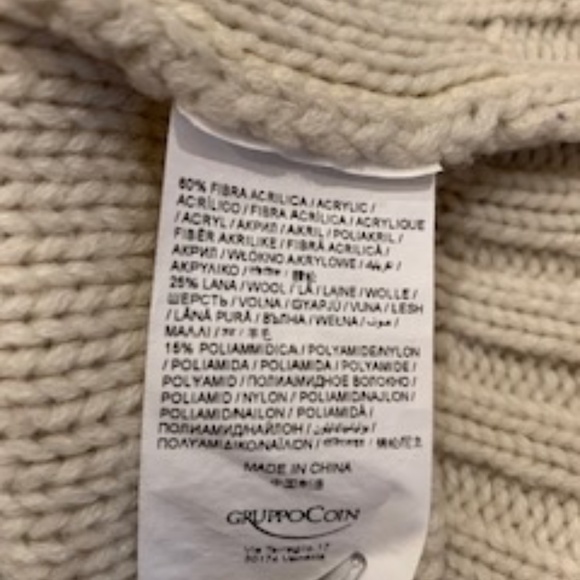 Pimkie Long Sleeve Cable Knit Cream Sweater Girls Size Small - Picture 5 of 6